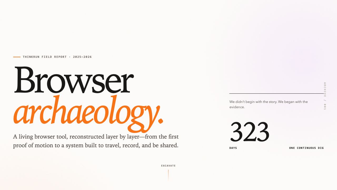 Preview of ThinkRun — Browser Archaeology